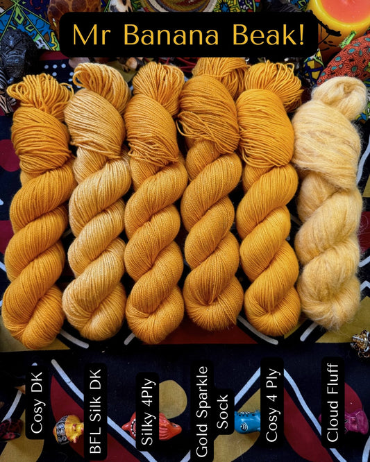 Mr Banana Beak! - Lion King - Hand Dyed Yarn - DYED TO ORDER - 6-8 Weeks - NEW
