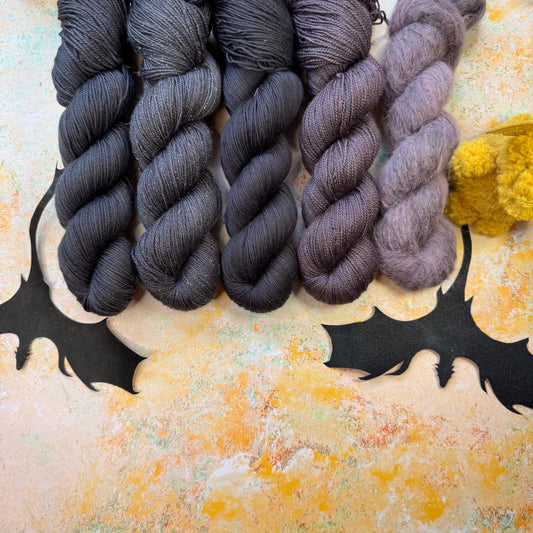 Black Morningstartail tonal - Fourth Wing - Hand Dyed Yarn - DYED TO ORDER - 6-8 Weeks - NEW
