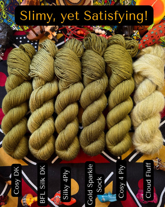 Slimy, yet Satisfying - Lion King - Hand Dyed Yarn - DYED TO ORDER - 6-8 Weeks - NEW