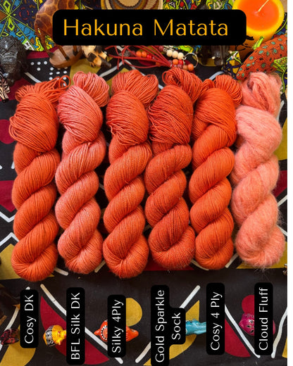 Hakuna Matata - Lion King - Hand Dyed Yarn - DYED TO ORDER - 6-8 Weeks - NEW