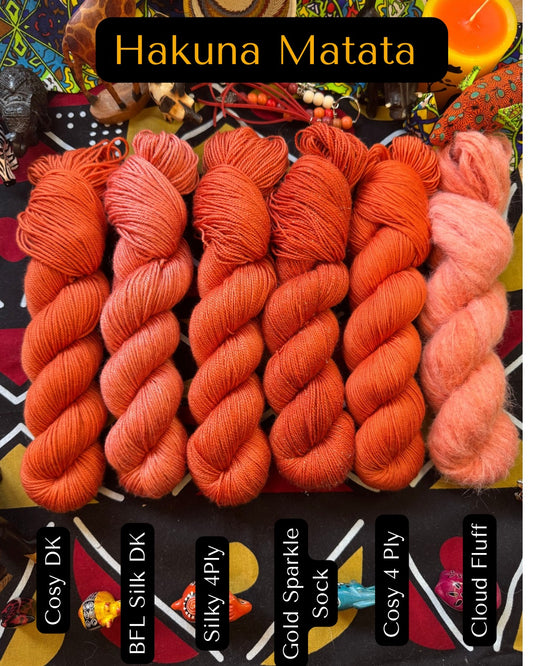 Hakuna Matata - Lion King - Hand Dyed Yarn - DYED TO ORDER - 6-8 Weeks - NEW