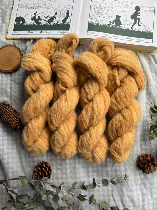 A Little S'mackeral of Something - Alpaca Fluff DK - Winnie the Pooh - hand dyed yarn - ready to ship - NEW