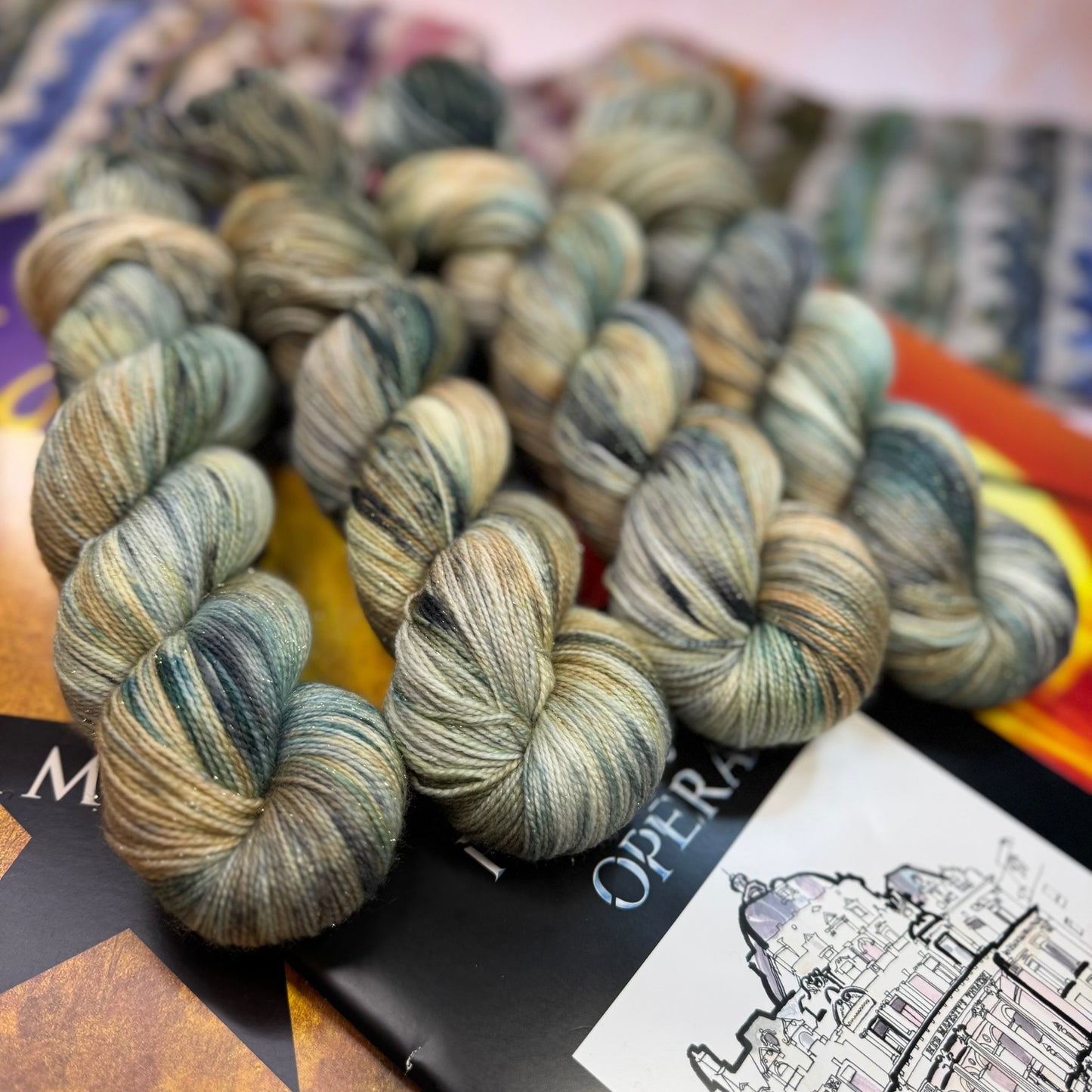 Hamilton - Gold Sparkle Sock - Musicals Collection - Hand Dyed Yarn