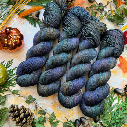 Autumn Evenings - Yak Silk Fluff - Season of Magic Collection - Hand Dyed Yarn - Ready to Ship