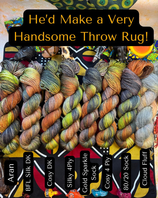 He'd Make a Very Handsome Throw Rug - Lion King - Hand Dyed Yarn - DYED TO ORDER - 6-8 Weeks - NEW