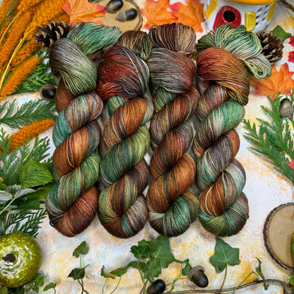 Faded Woodland - Yak Silk Fluff - Season of Magic Collection - Hand Dyed Yarn - Ready to Ship
