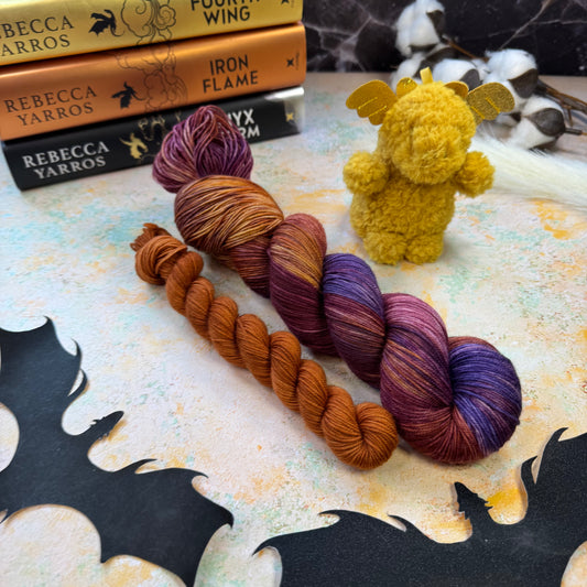 Fourth Wing, Flame Section Cosy DK - Fourth Wing - Hand Dyed Yarn - NEW