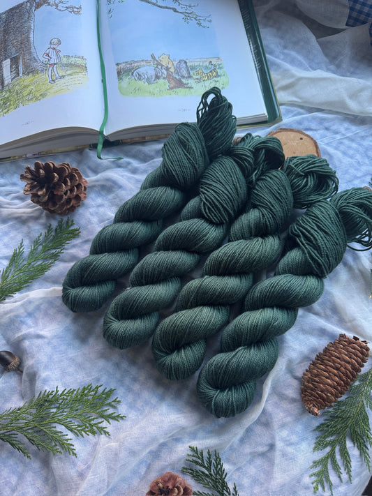 A Rather Blustery Day - BFL Silk DK - Winnie the Pooh - Hand dyed yarn - Ready to ship - NEW
