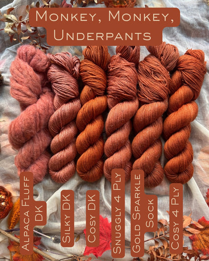 Monkey, Monkey, Underpants - Gilmore Girls - DYED TO ORDER - NEW