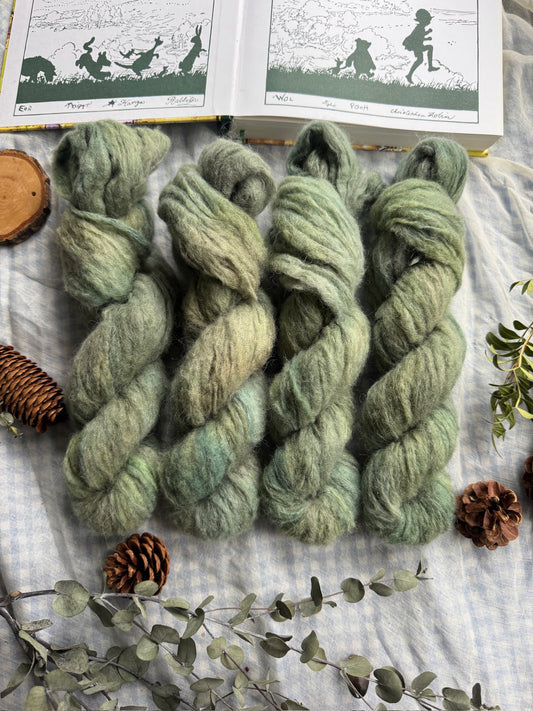The Six Pine Trees - Aran - Winnie the Pooh - hand dyed yarn - Ready to Ship - NEW