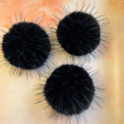 Juniper faux fur pom pom. Detachable option. Handmade - NEW