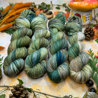 Acorn - Yak Silk 4 Ply - Season of Magic Collection - Hand Dyed Yarn - Ready to Ship