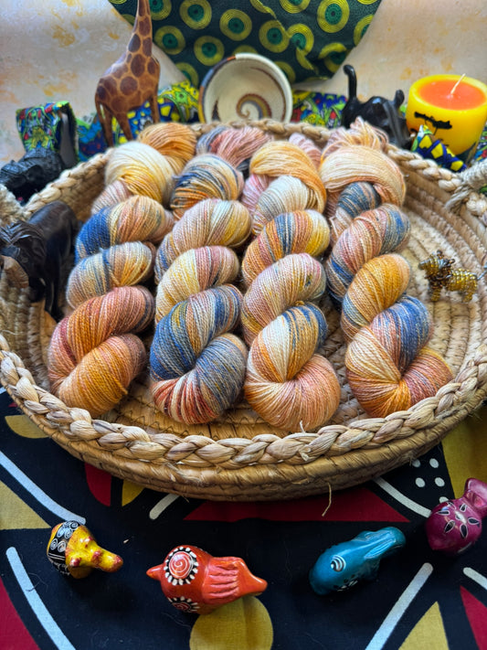 King of Pride Rock - Gold Sparkle Sock - Lion King - Hand Dyed Yarn - NEW