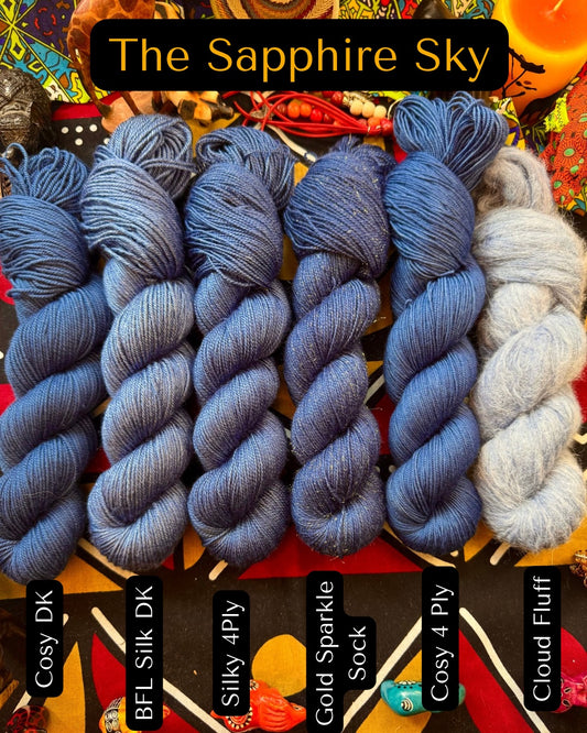 The Sapphire Sky - Lion King - Hand Dyed Yarn - DYED TO ORDER - 6-8 Weeks - NEW