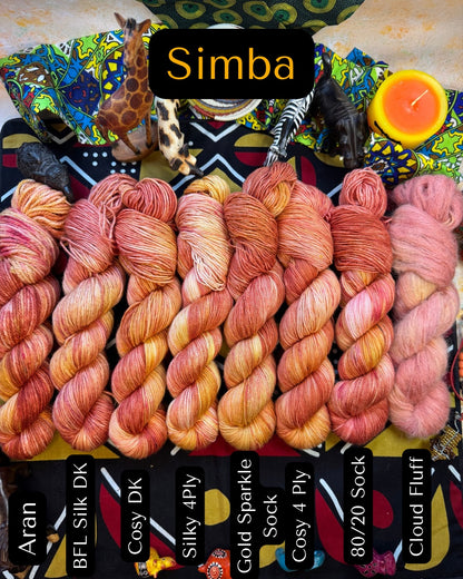 Simba - Lion King - Hand Dyed Yarn - DYED TO ORDER - 6-8 Weeks - NEW