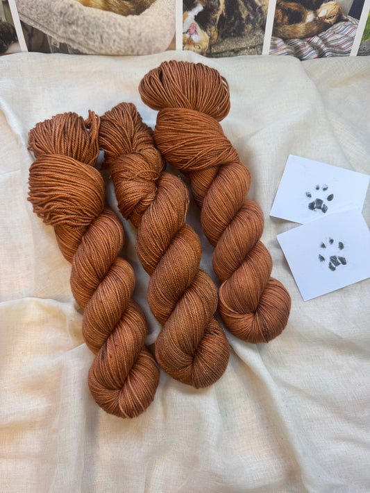 Ginger Ninja - Cats collection - Hand Dyed Yarn - Dyed to Order delivery pre Christmas - NEW