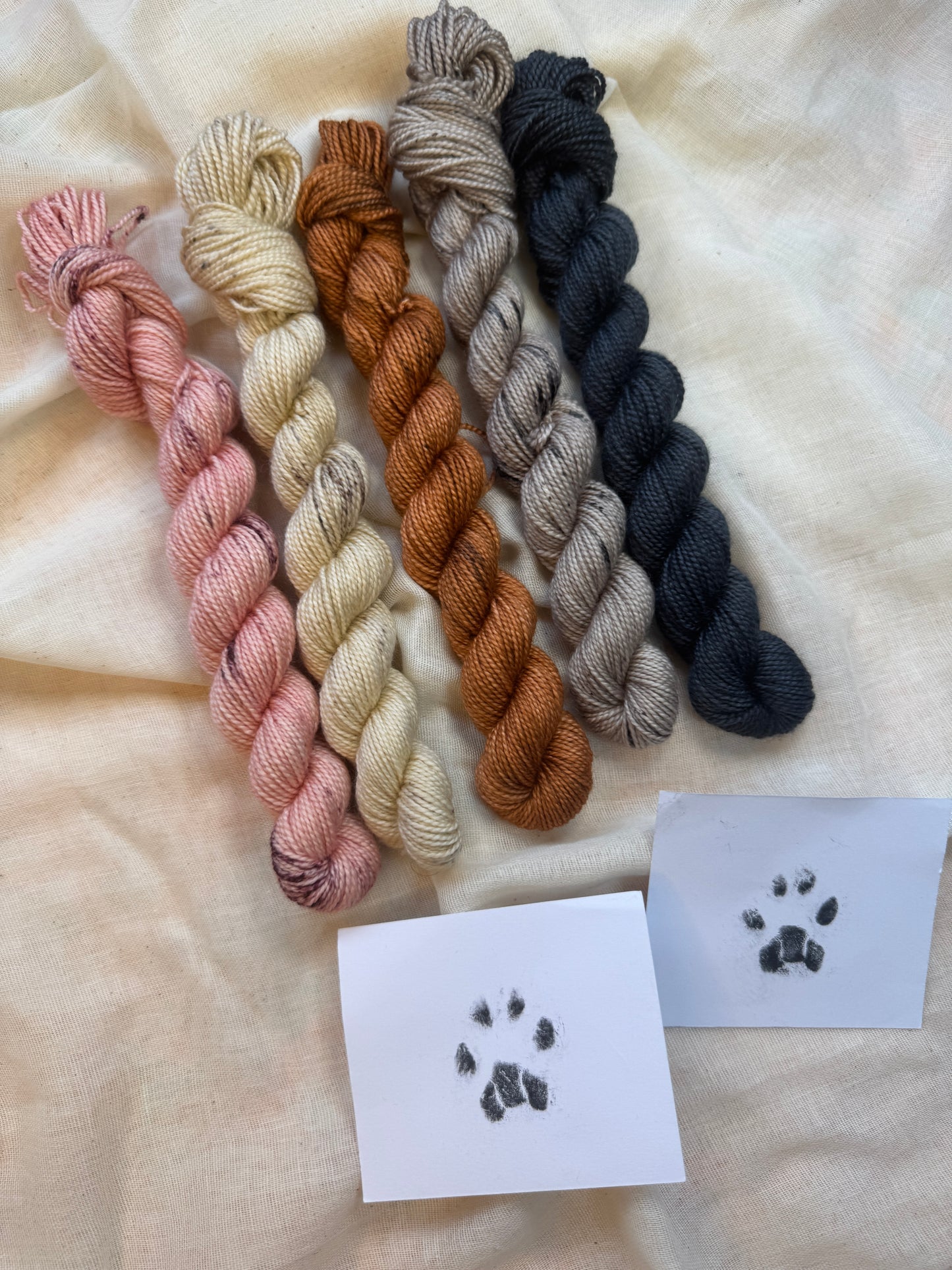 Cats collection tonal mini skeins - Hand Dyed Yarn - Dyed to Order delivery pre Christmas - NEW