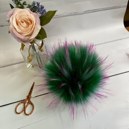 Monsters handmade faux fur pom pom. Detachable option. Handmade