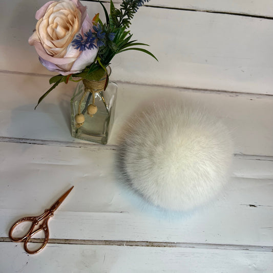 Snow White handmade faux fur pom pom