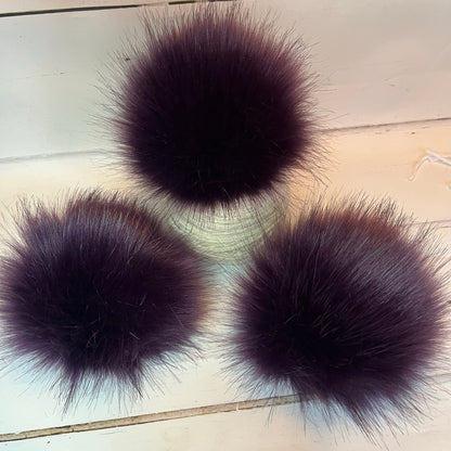Regal faux fur pom pom. Detachable option. Handmade