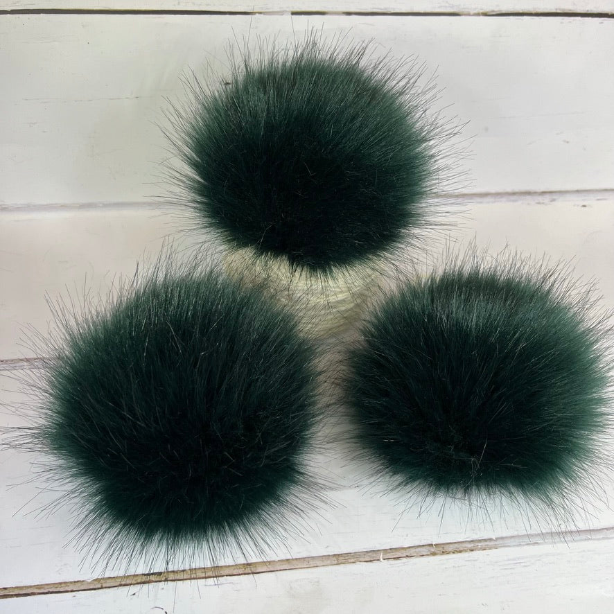Pine Tree handmade faux fur pom pom