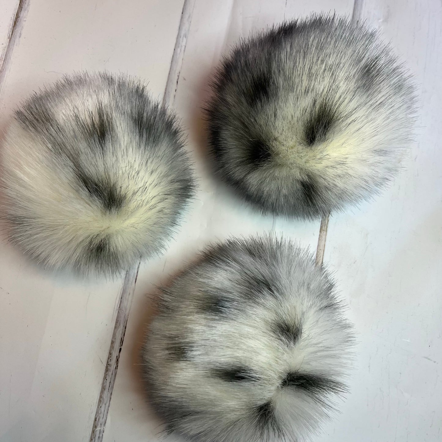 Bobcat handmade faux fur pom pom. Detachable option