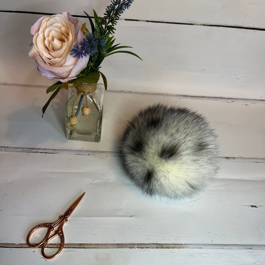 Bobcat handmade faux fur pom pom. Detachable option