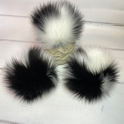 Cruella faux fur pom pom. Detachable option