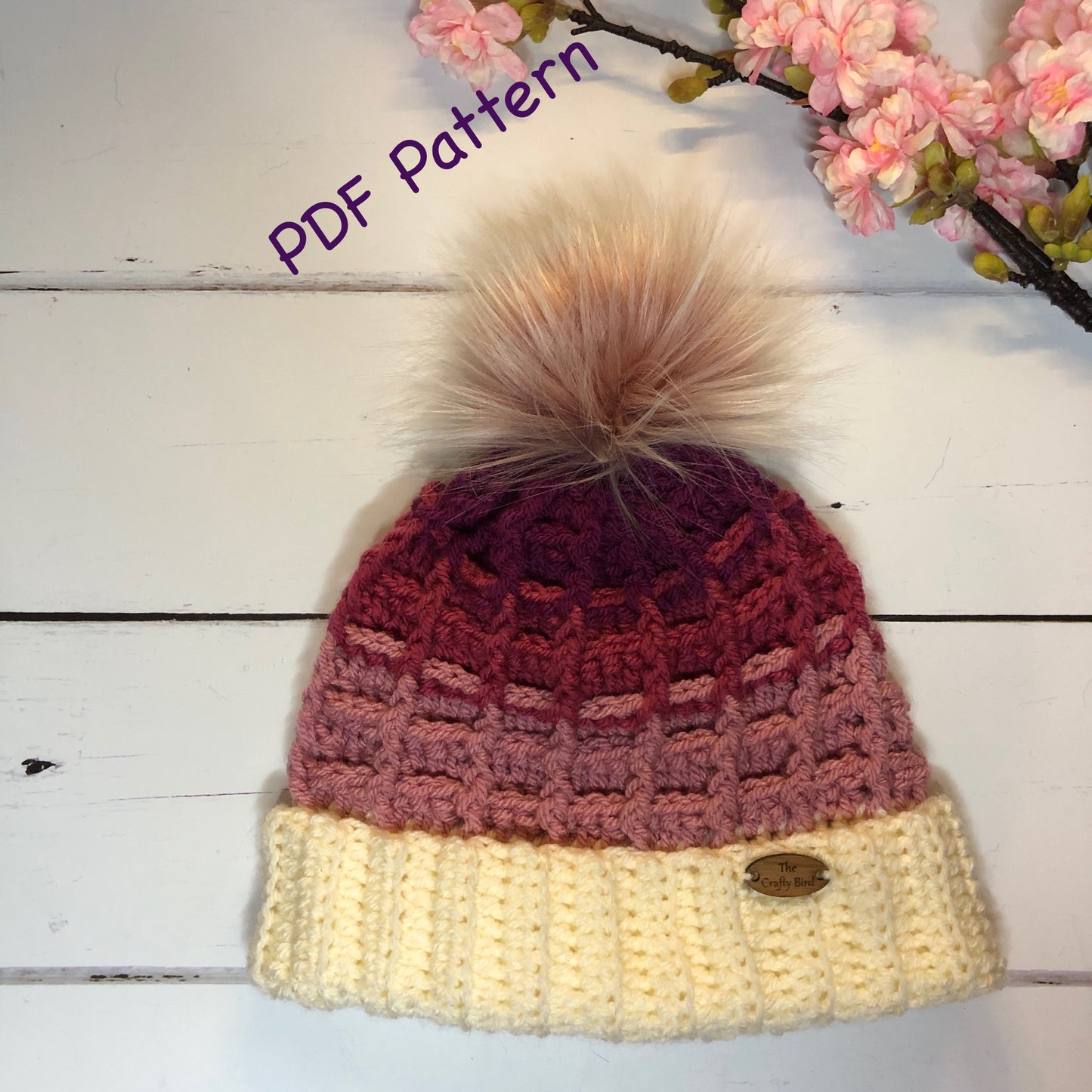 Waffle Stitch Crochet Hat pattern - Intermediate